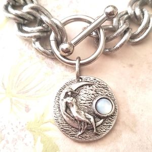 Vintage Bracelet w/ Moon Godess Charm